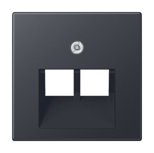 Накладка на розетку информационную JUNG А-СЕРИЯ, антрацит матовый