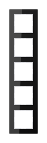 Рамка 5 постов JUNG A CREATION, черное стекло