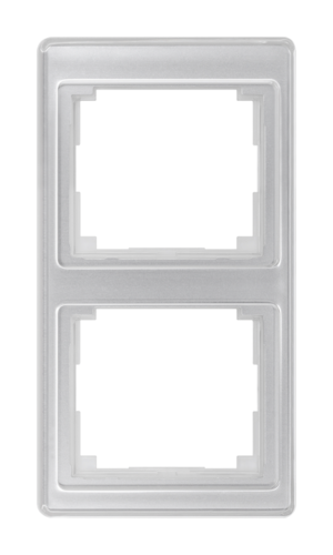 Рамка 2 поста JUNG SL 500, вертикальная, серебро