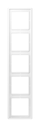 LS990 Рамка 5-местная, цвет Матовый белый