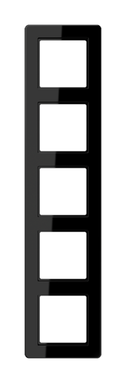 Рамка 5 постов JUNG AFLOW, черный блестящий