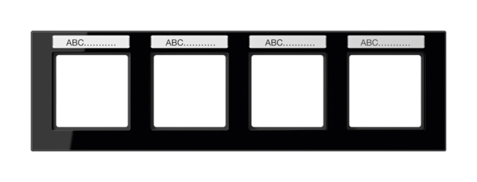 Рамка 4 поста JUNG A CREATION, черный