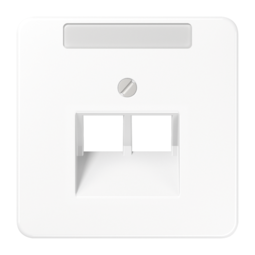 JUNG CD 500/CD plus Белая Накладка 2-ой наклонной ТЛФ/комп розетки с полем для надписи
