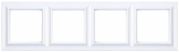 Eco Profi Standart Рамка 4-местная, цвет Белый